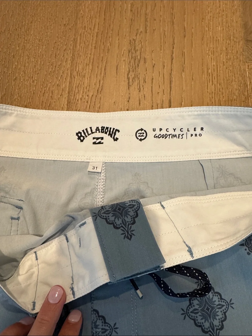 Billabong Light Blue Printed Men's Swim Board Shorts